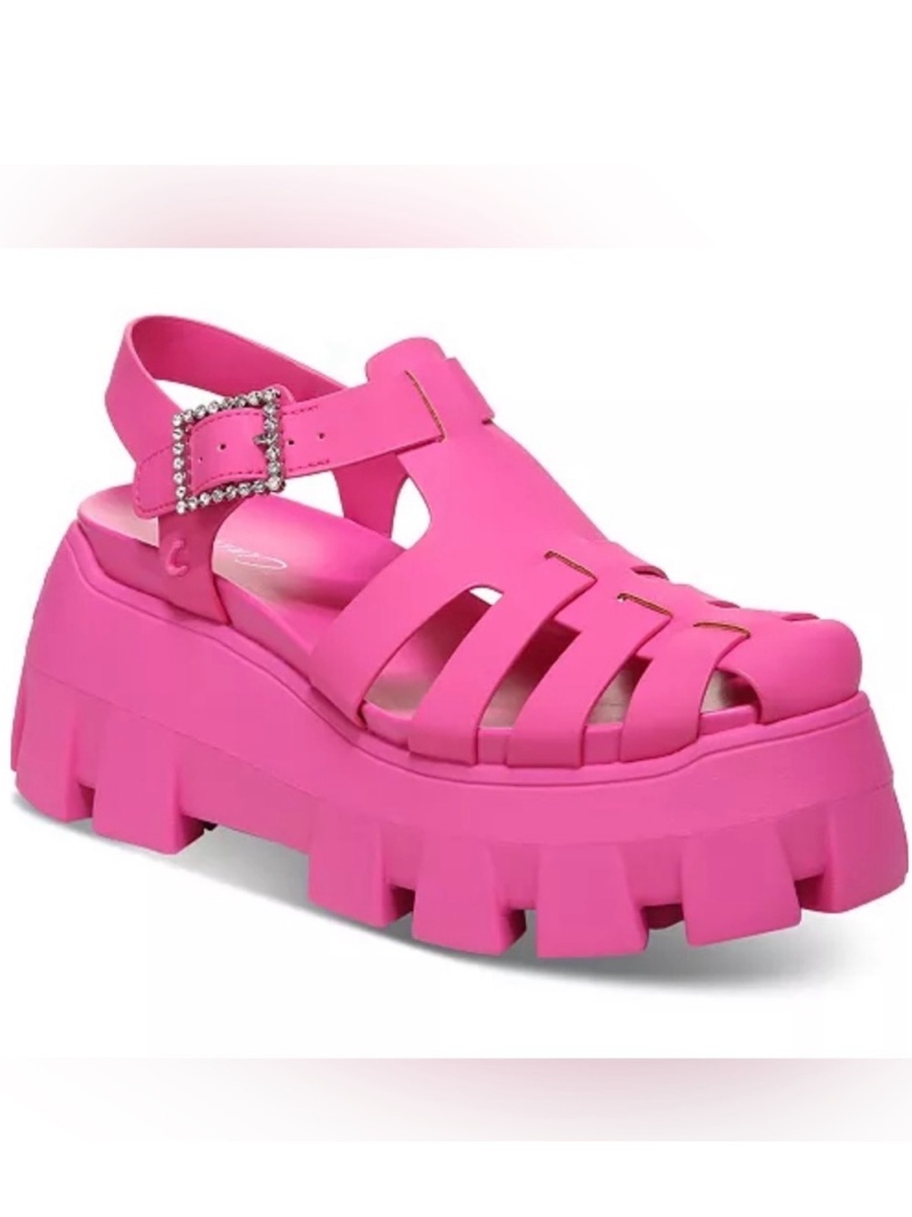 Circus NY Sam Edelman Alyson Pink Platform Lug Sole Fisherman Sandals 7